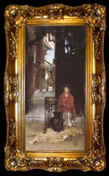 framed  Alma-Tadema, Sir Lawrence The Way to the Temple (mk23), ta009-2